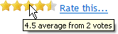 Rating information displayed on mouseover